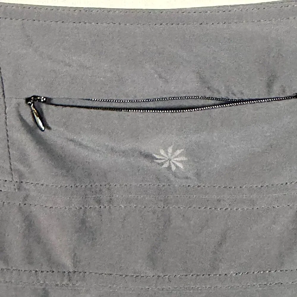 Athleta Everyday Skort Black Size 6 Athletic Golf Tennis Skirt Zip Pocket Stretc